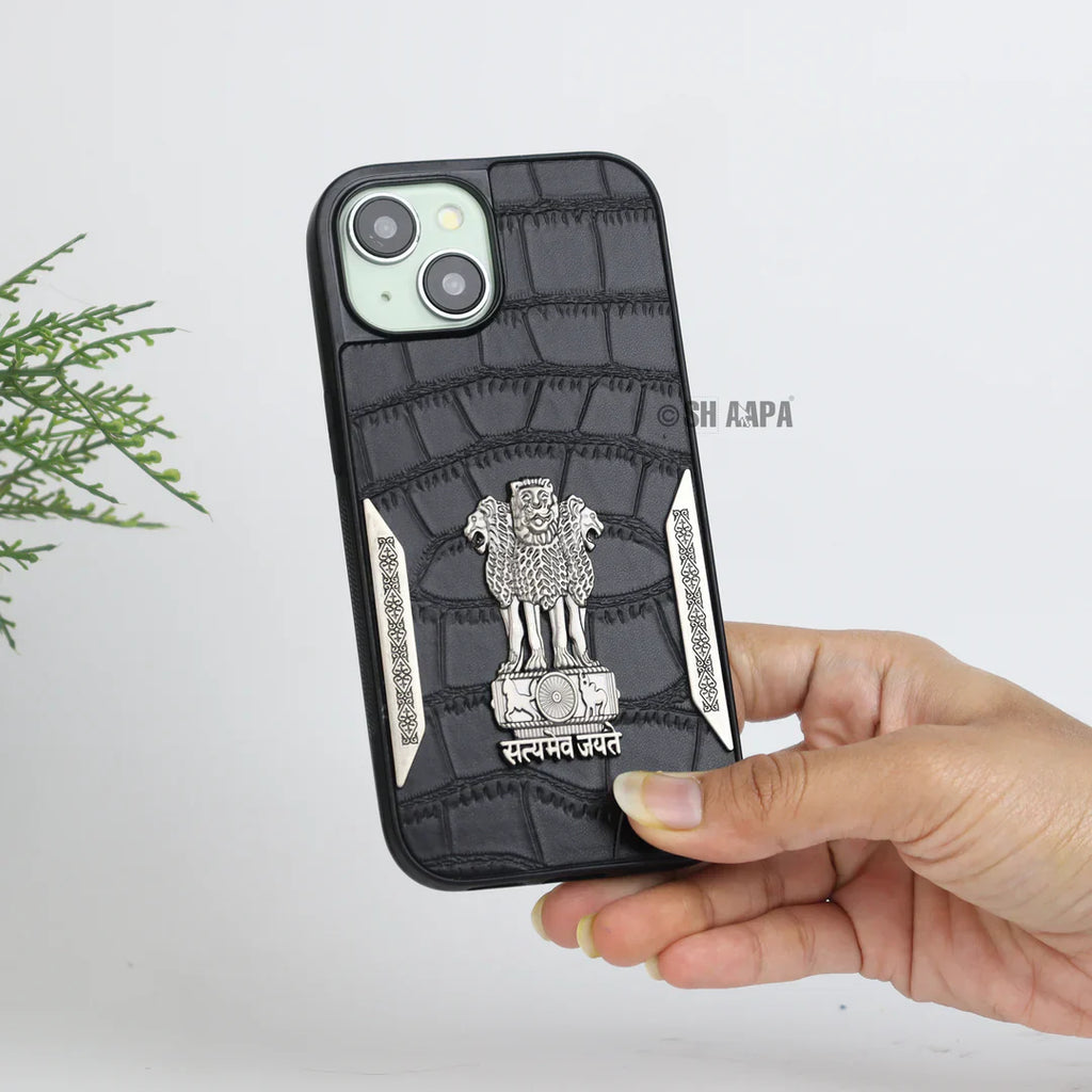 Satyamev Jayate Textured Leather Case - iPhone